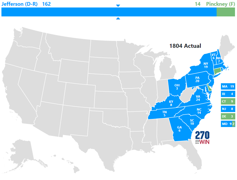 1804 Presidential Election Results