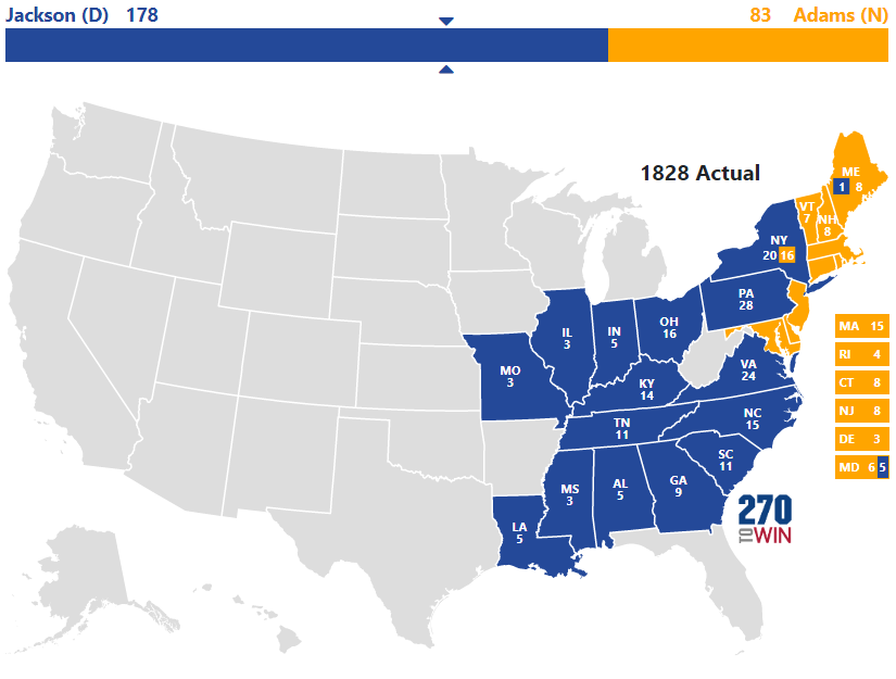 1828 Presidential Election Results