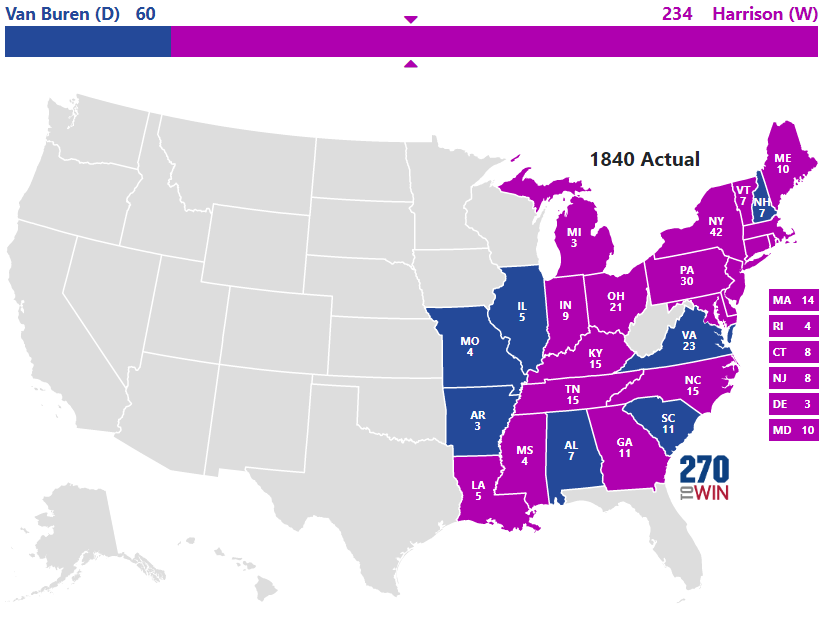 1840 Presidential Election Results