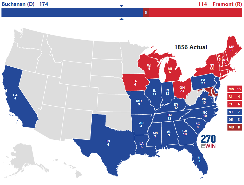 1856 Presidential Election Results
