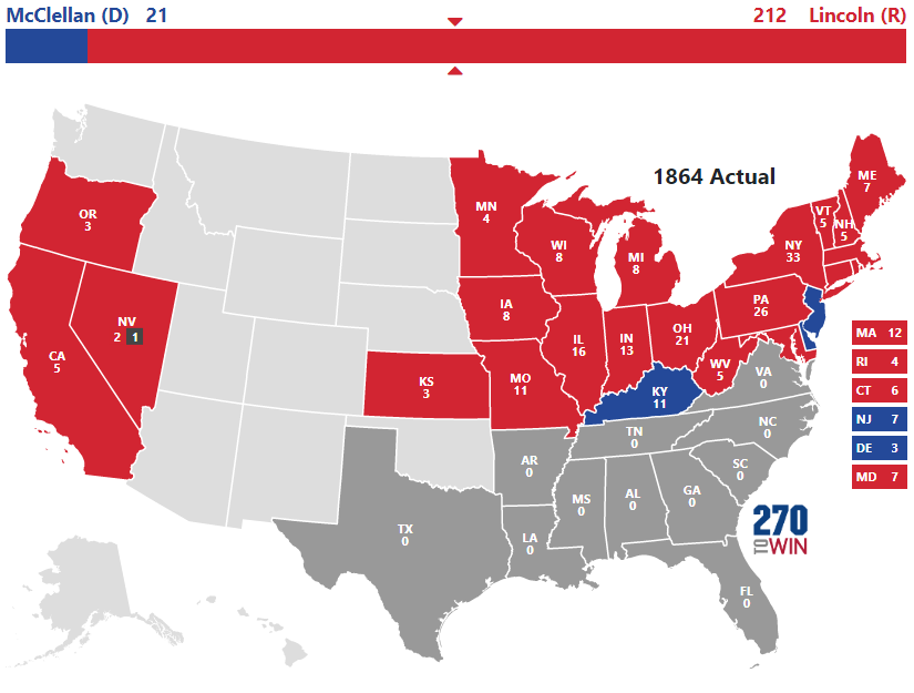 1864 Presidential Election Results