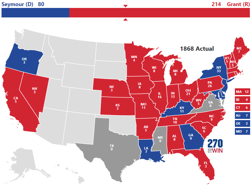 1868 Presidential Election Results