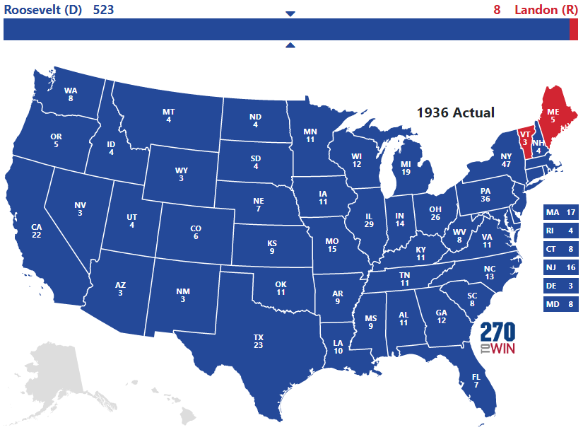 1936 Presidential Election Results