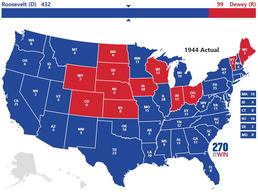 1944 Presidential Election Results