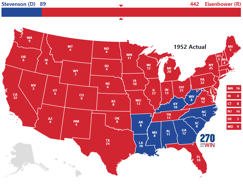 1952 Presidential Election Results