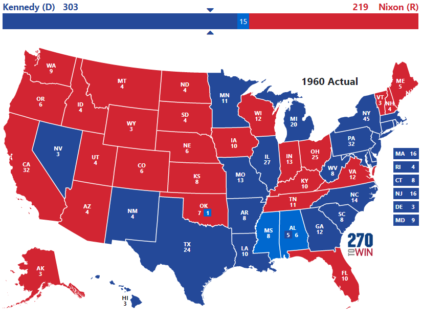1960 Presidential Election Results