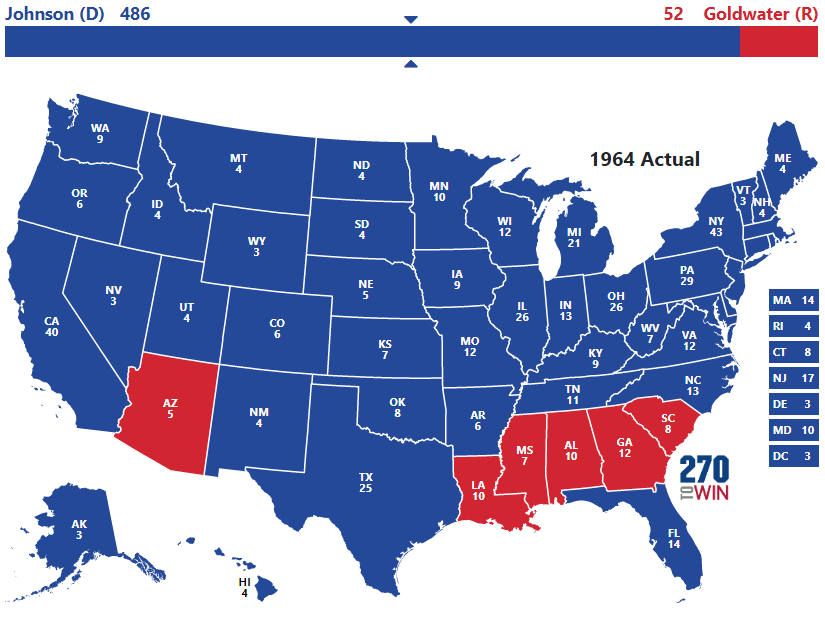 1964 Presidential Election Results