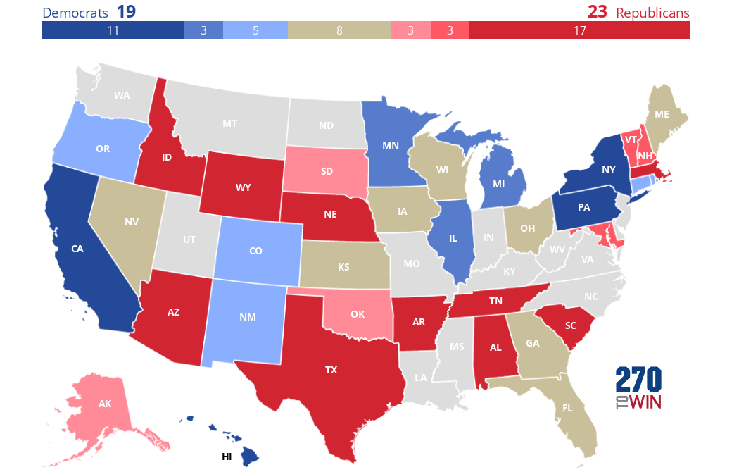 Daily Kos Gubernatorial Race Ratings