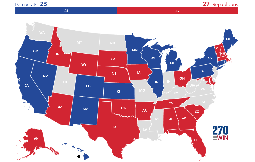 states with republican governors map 2018 Gubernatorial Elections Interactive Map