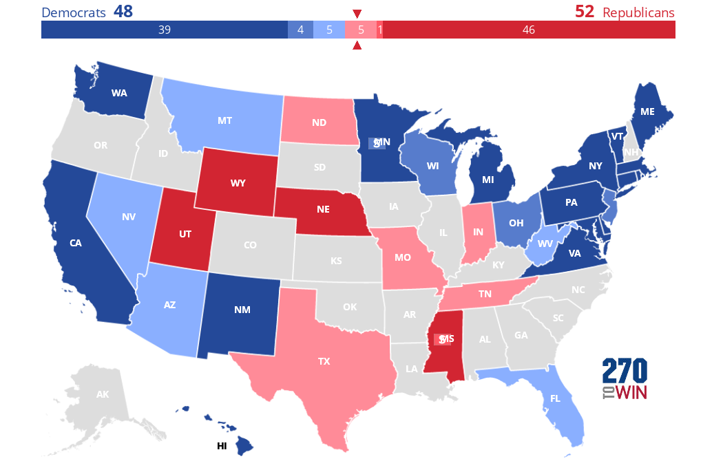 Crystal Ball 2018 Senate Ratings