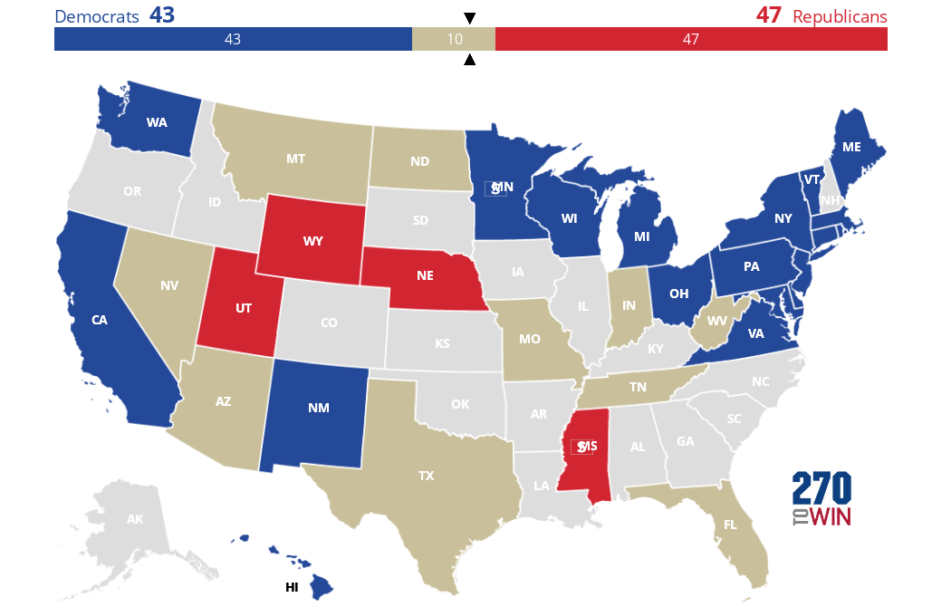 2018 Senate Battleground Map