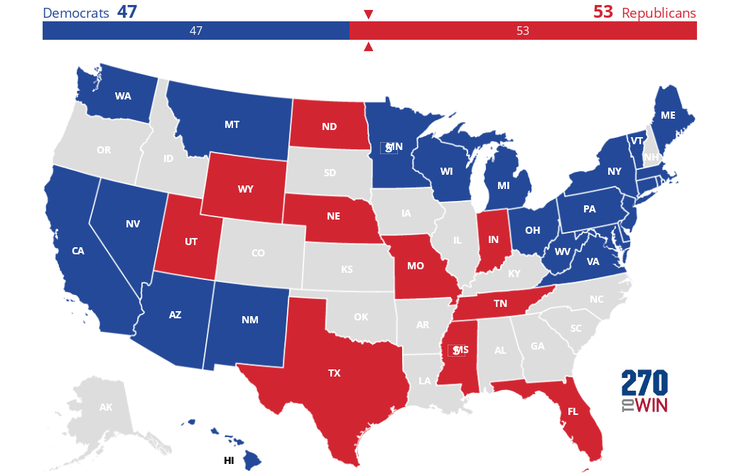 2018 Senate Election Interactive Map 270toWin
