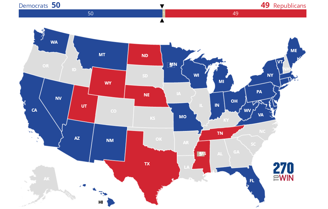 2018 Senate Election Interactive Map 270toWin