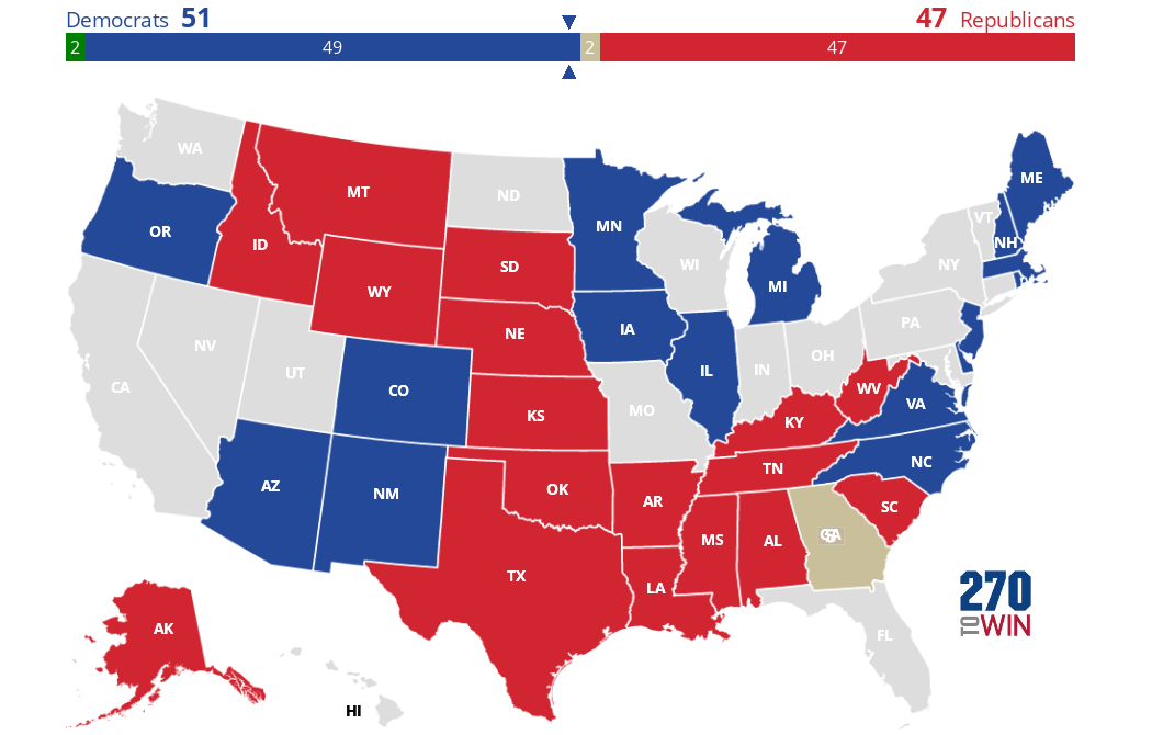 2020 Senate Election Interactive Map