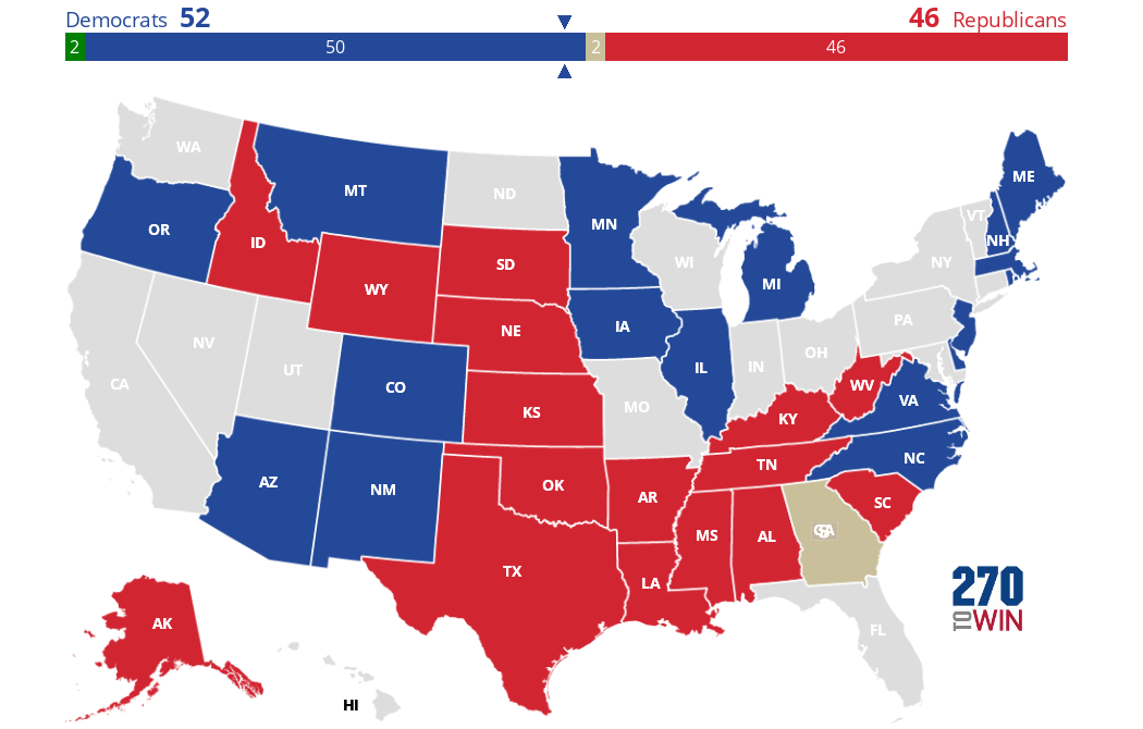 2020 Senate Election Interactive Map