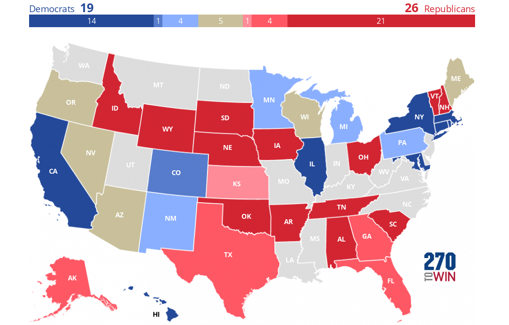 Elections Daily 2022 Governor Ratings