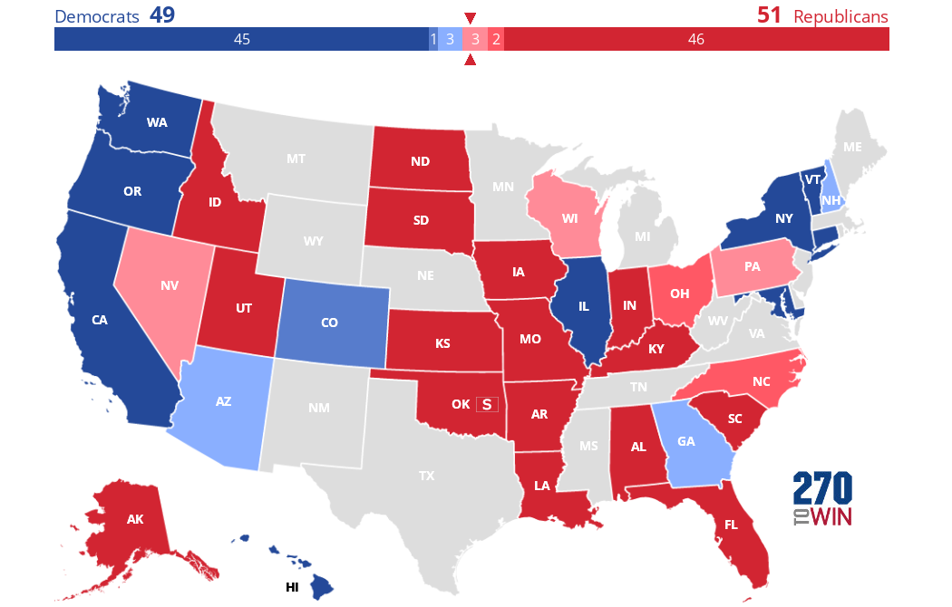 Elections Daily 2022 Senate Ratings