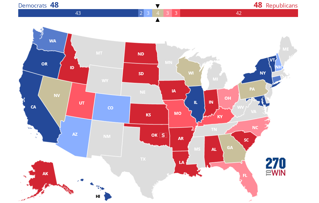 2022 Senate Election Forecast Maps - 270toWin