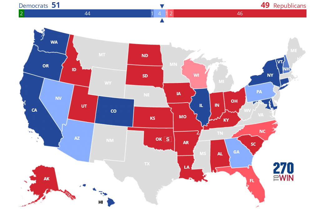 2022 Senate Election Interactive Map