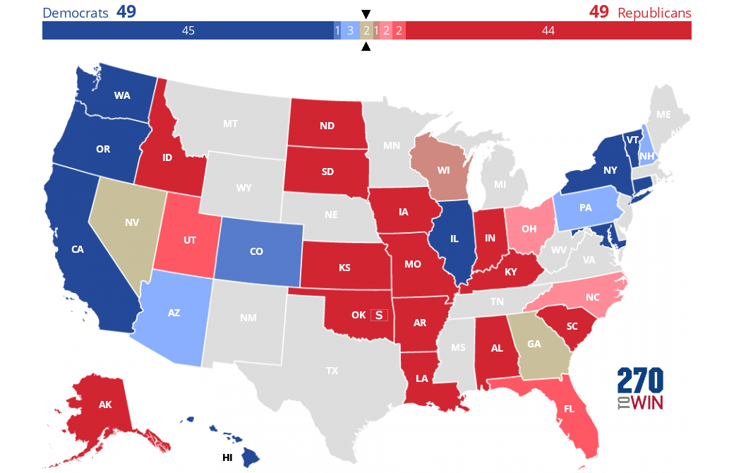 Consensus 2022 Senate Forecast 270toWin