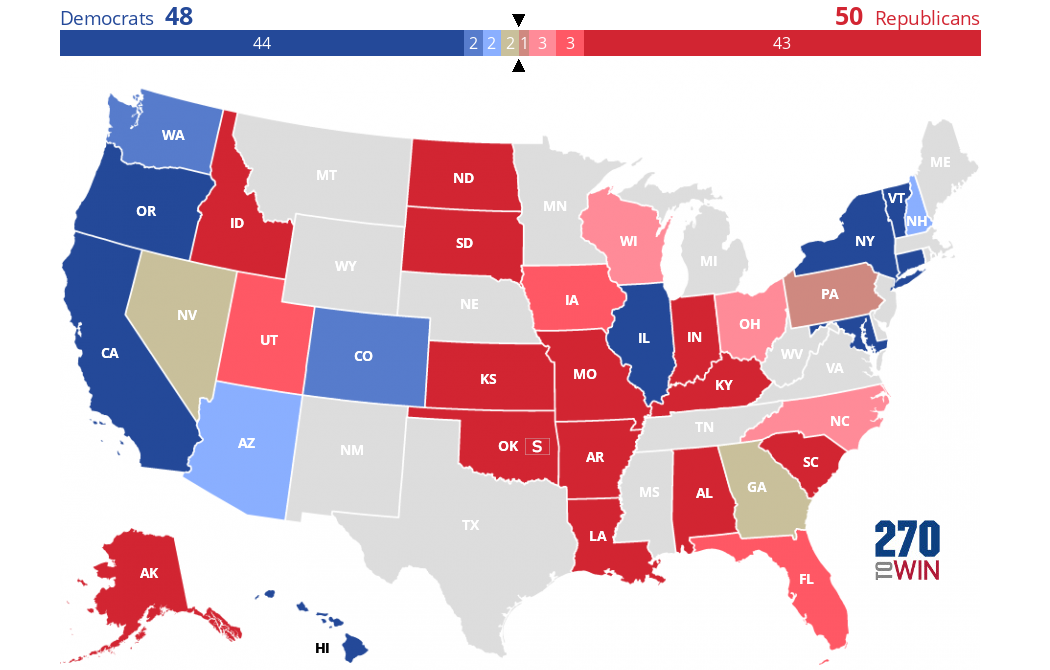2022 Senate Election Forecast Maps - 270toWin