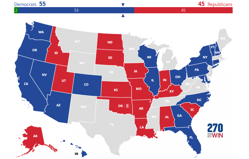 2022 Senate Election Interactive Map