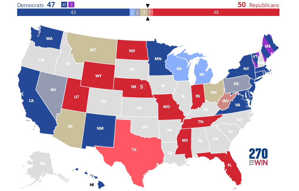 2025 Senate Election Forecast Maps 270toWin