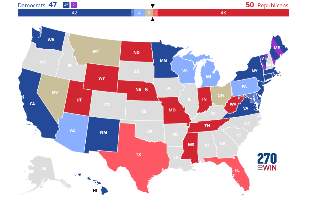 Cook Political Report 2024 Senate Race Ratings 270toWin