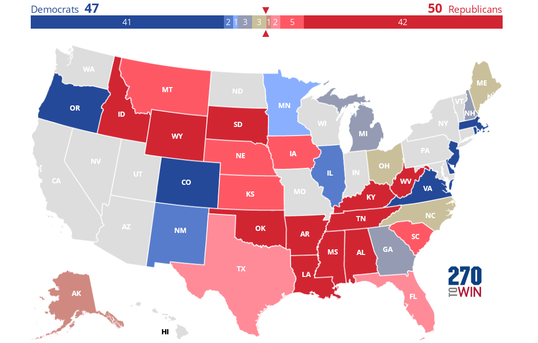 RacetotheWH 2026 Senate Forecast