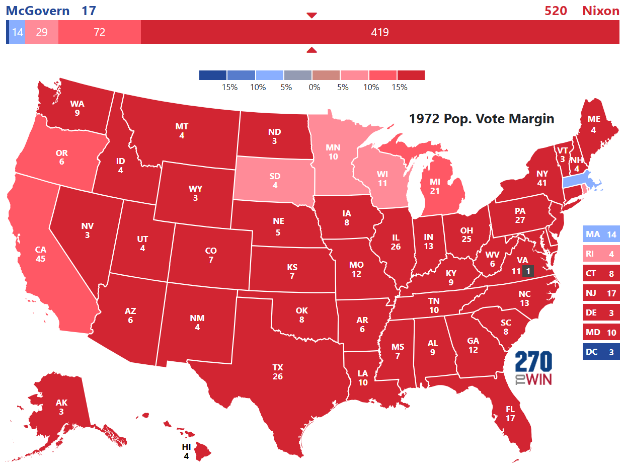 Presidential Election of 1972 - 270toWin