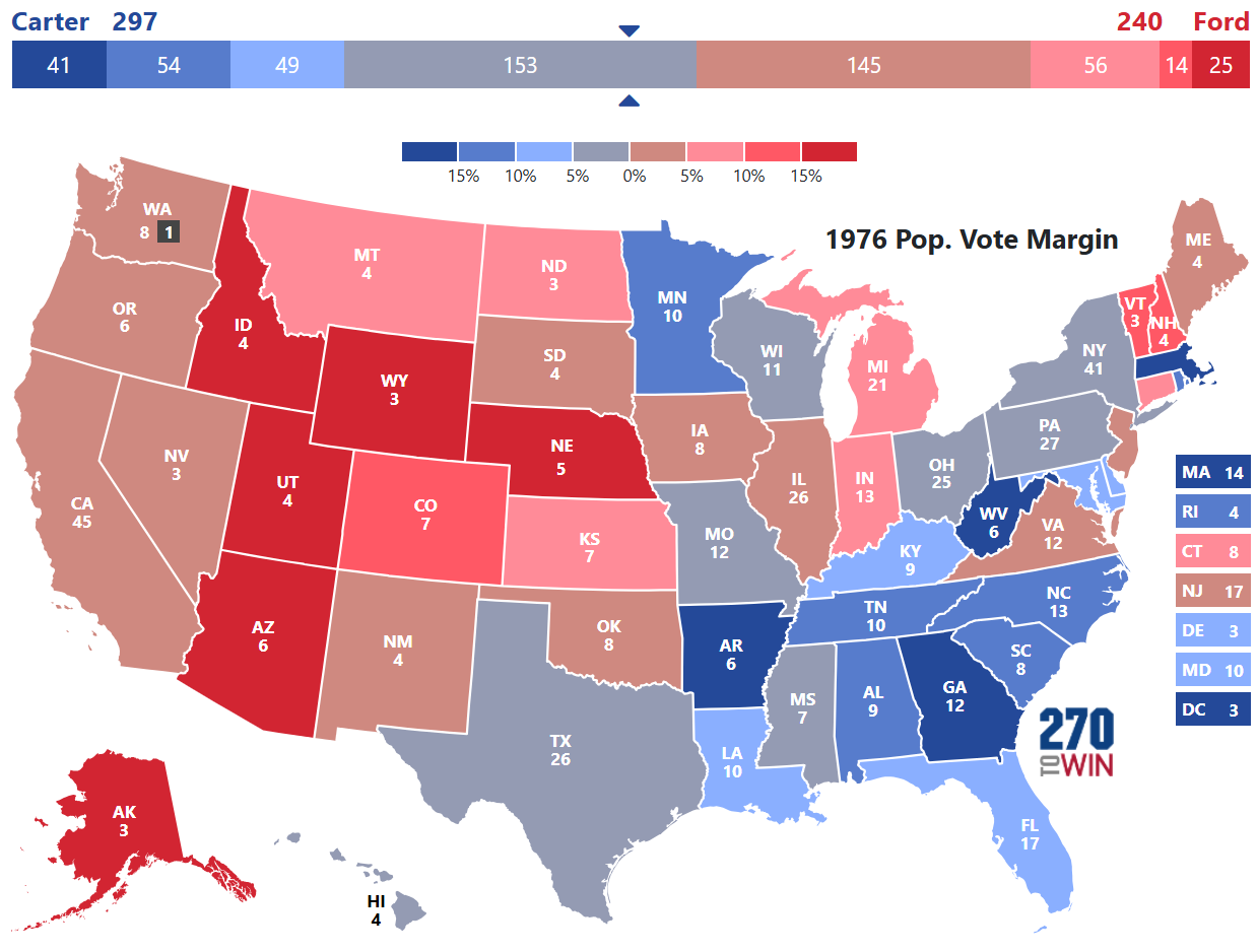 Presidential Election of 1976 - 270toWin