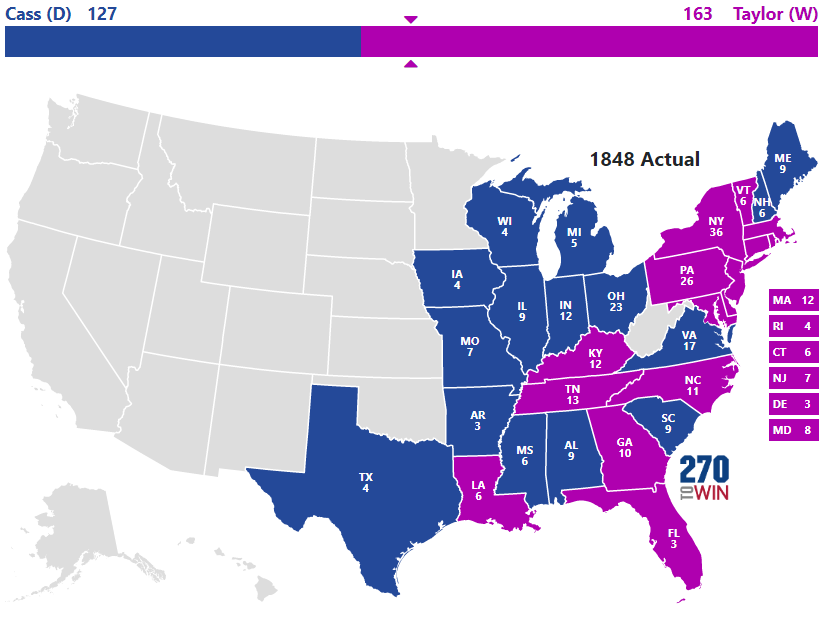 1848 Presidential Election Results