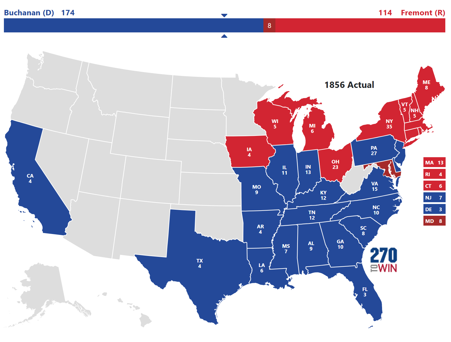 1856 Presidential Election Results