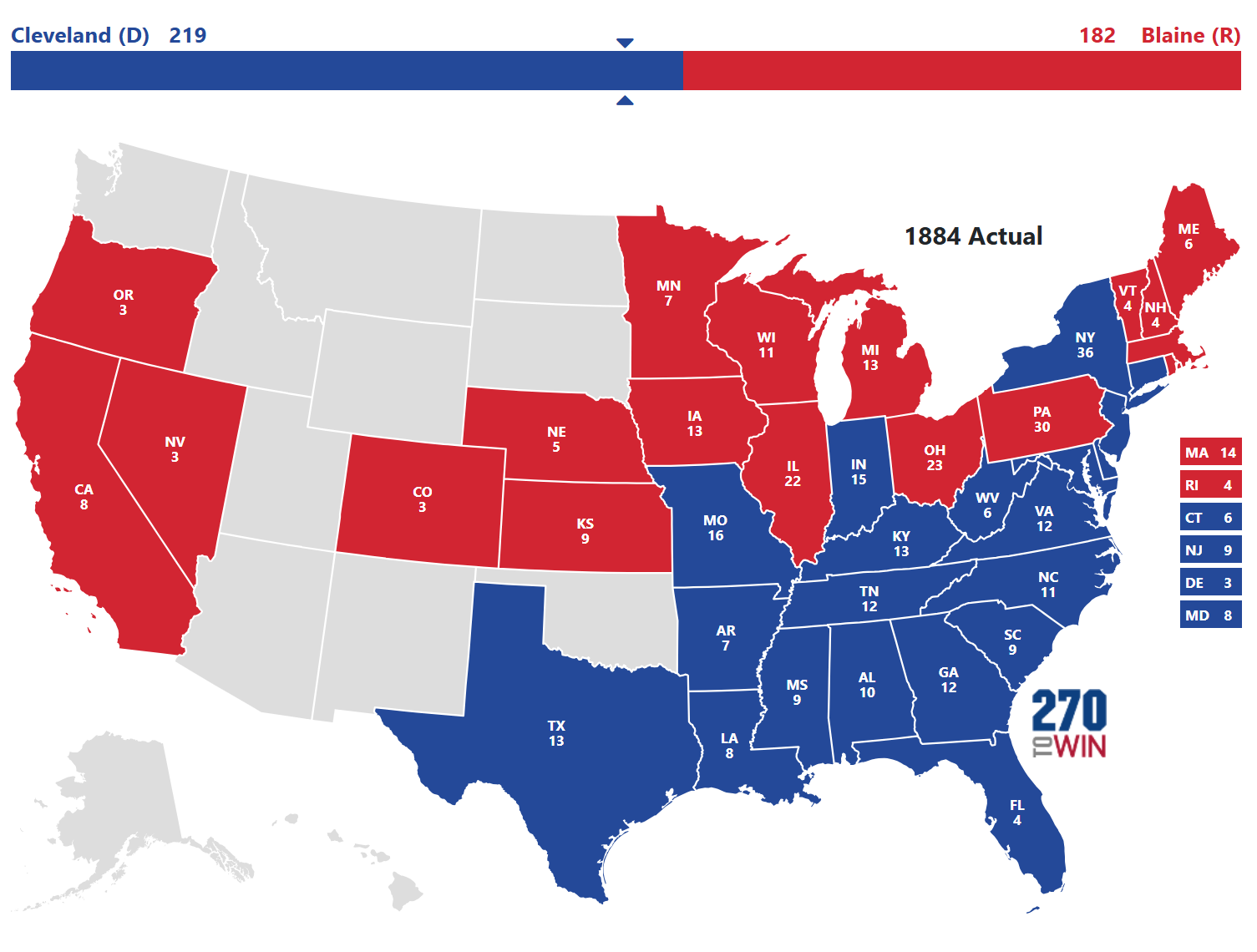 1884 Presidential Election Results