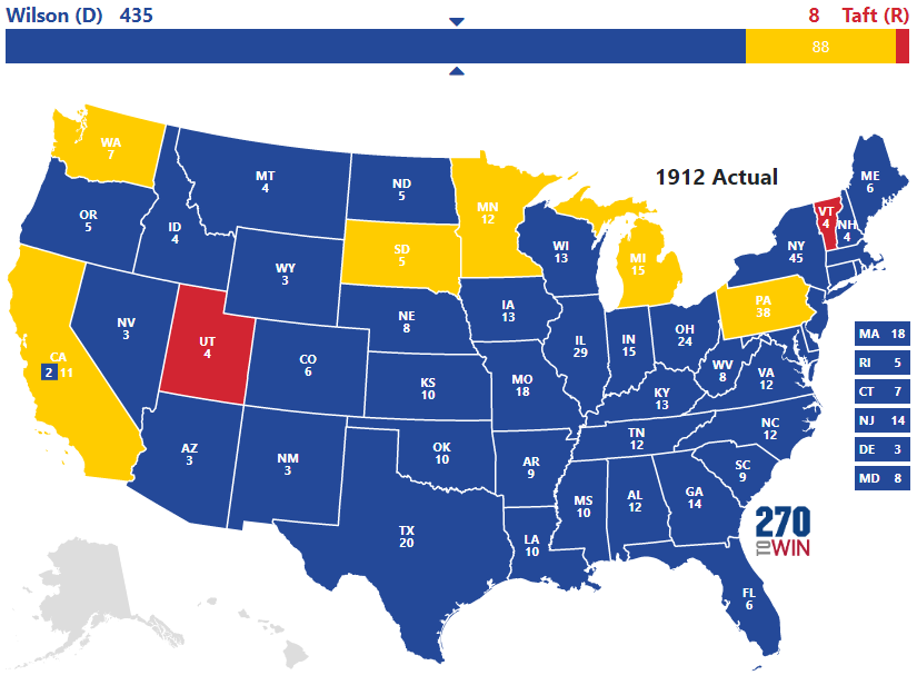 1912 Presidential Election Results