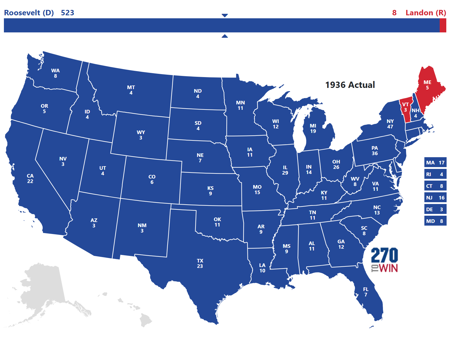 1936 Presidential Election Results