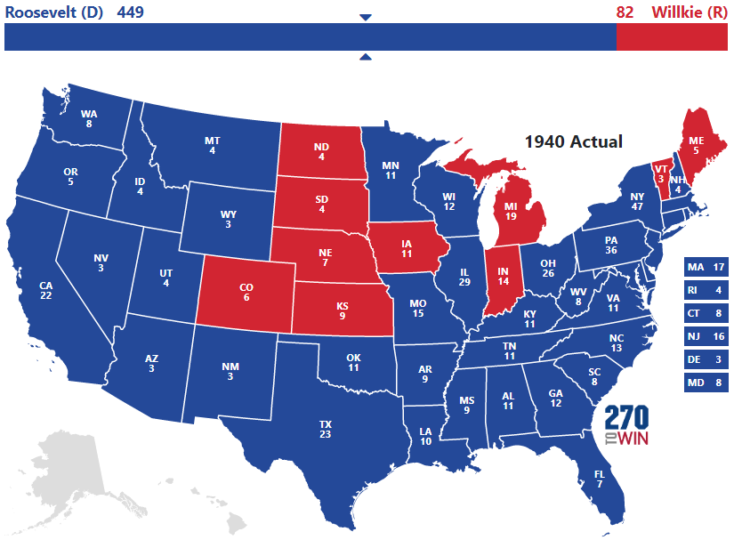 1940 Presidential Election Results