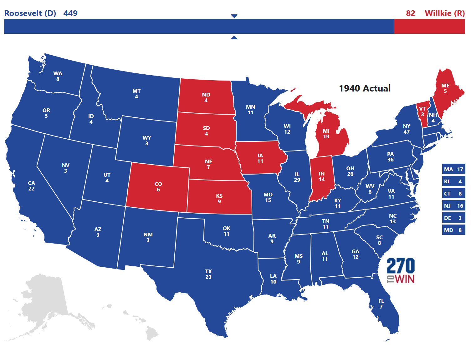 1940 Presidential Election Results