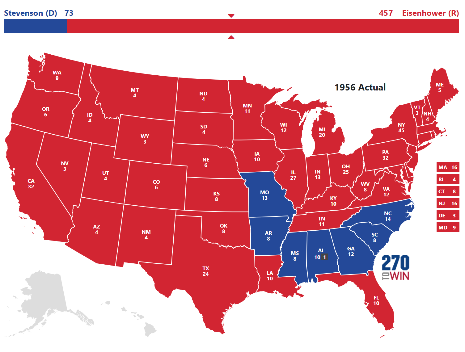 1956 Presidential Election Results