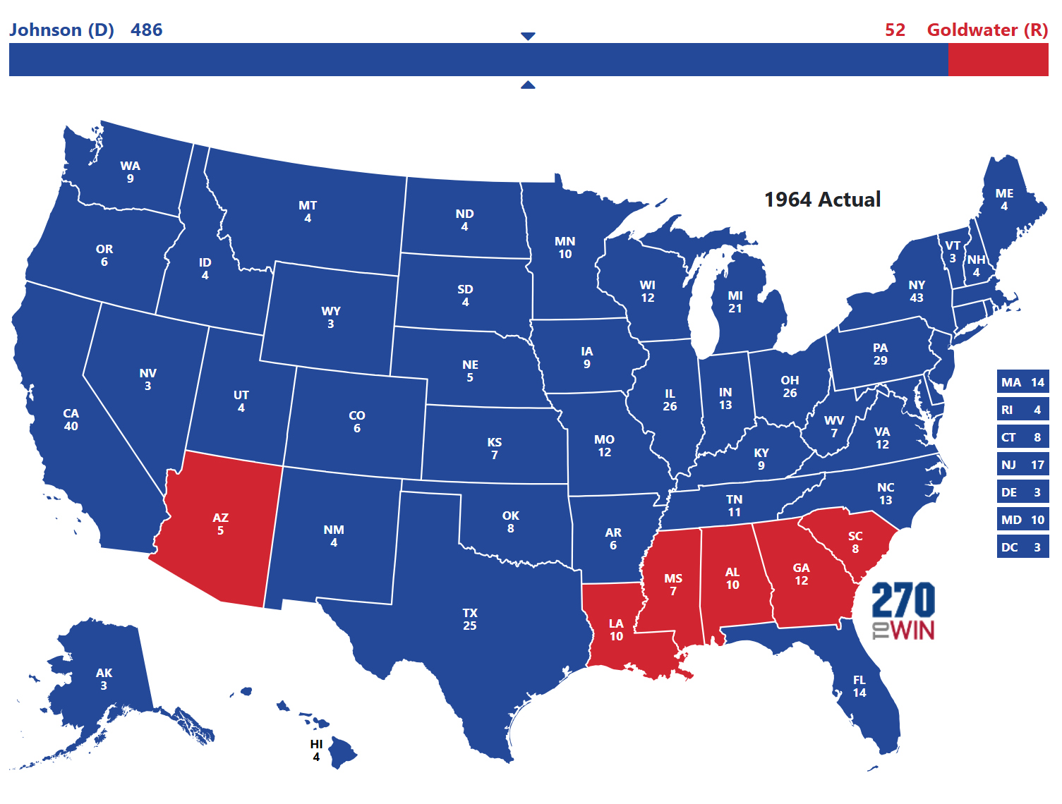 1964 Presidential Election Results