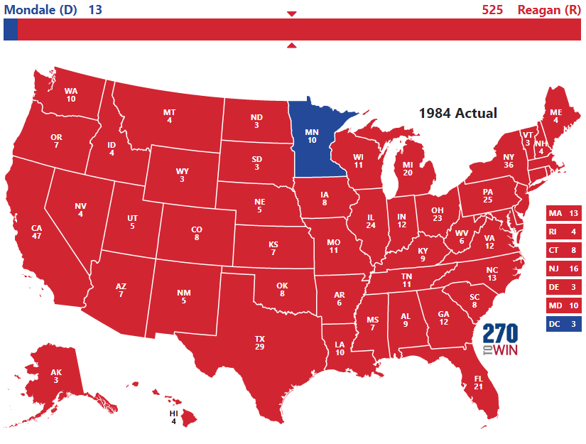 1984 Presidential Election Results