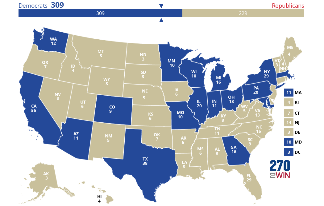 2025 Presidential Election Interactive Map