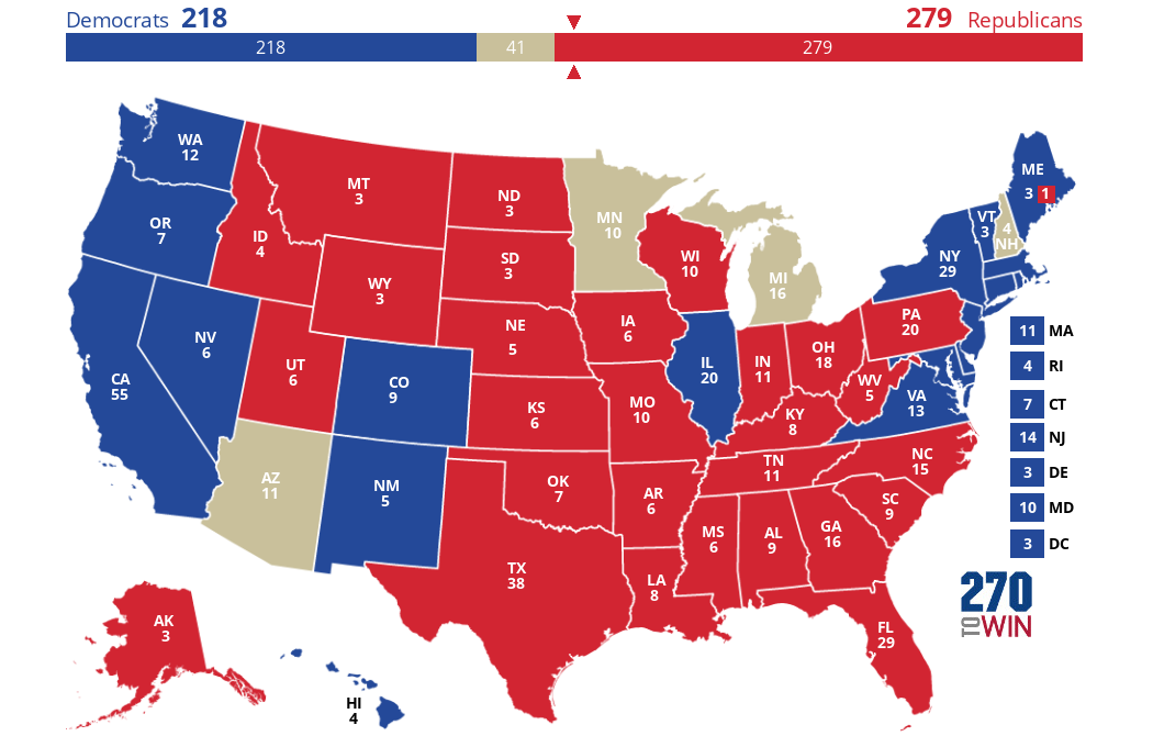 2024 Presidential Election Interactive Map