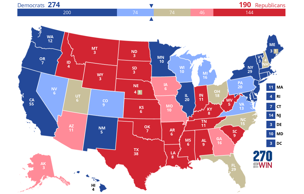 Associated Press Electoral Map Analysis