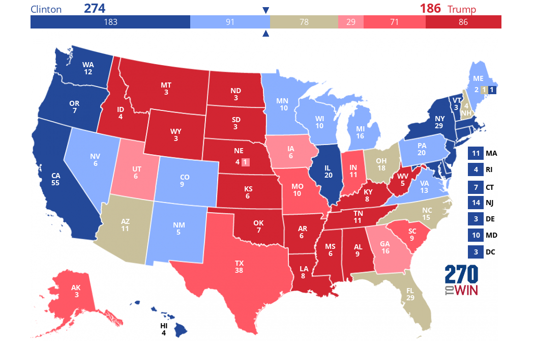 Louis Jacobson/Governing 2016 Electoral Map