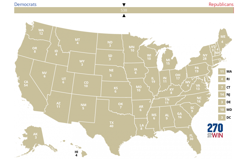Blank 2024 Electoral Map