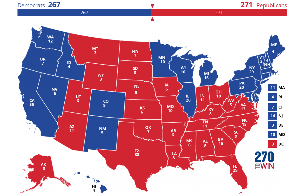 The 2023 united states elections are scheduled to be held, in large part, on tuesday, november 7, 2023. 2024 Presidential Election Interactive Map