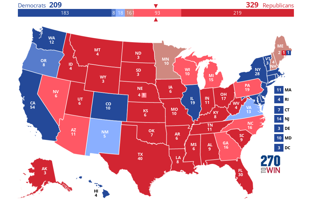 270toWin - 2024 Presidential Election Interactive Map