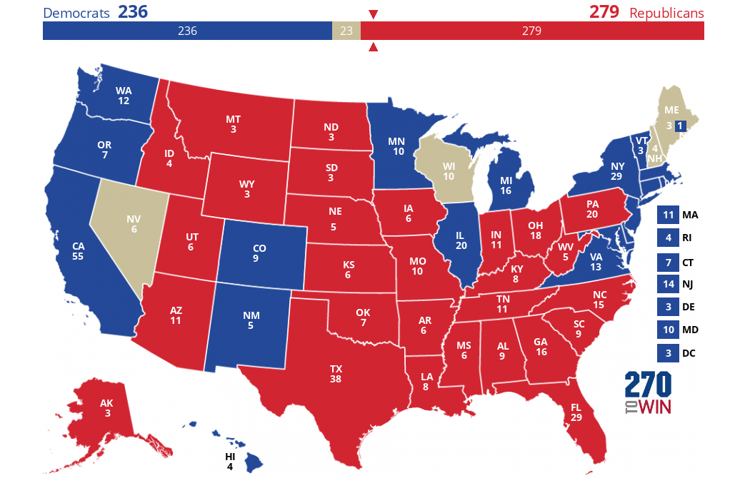 2016 Map Of Us For Whos Won Each State In Politicks Map