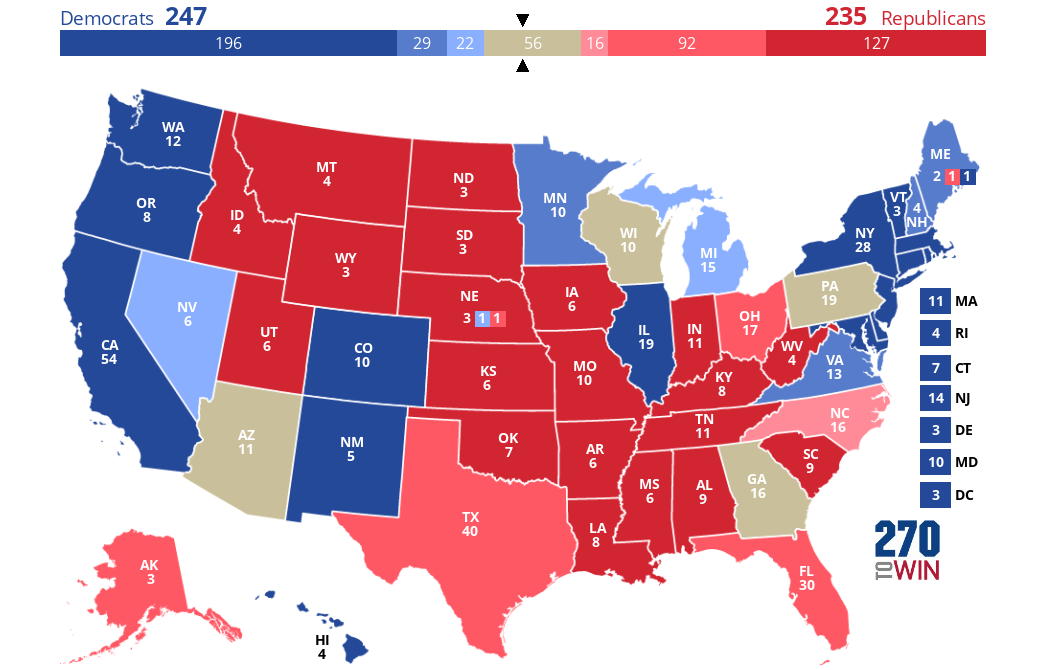 Split Ticket 2024 President Ratings 270toWin